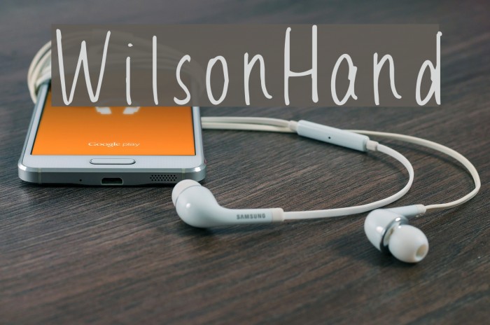 Wilson Hand Font examples