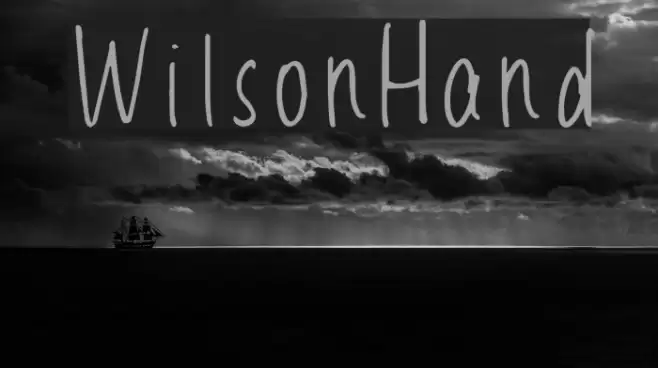 Wilson Hand Font examples