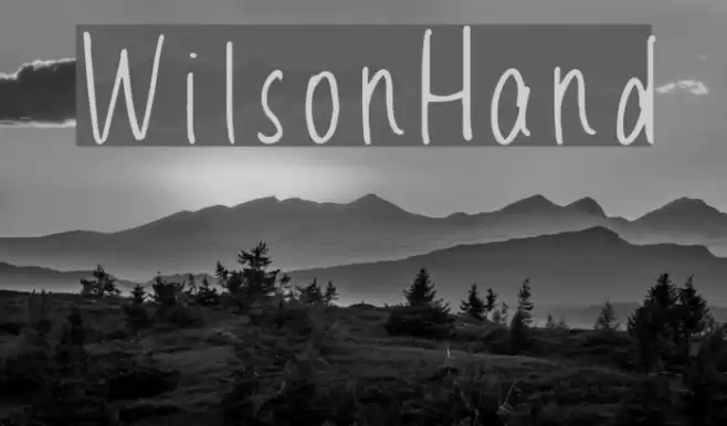 Wilson Hand Font examples