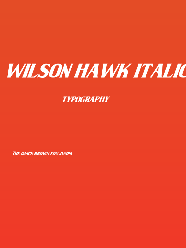 Wilson hawk Italic Poster