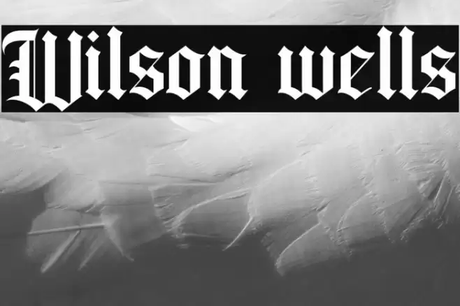 Wilson wells Font examples