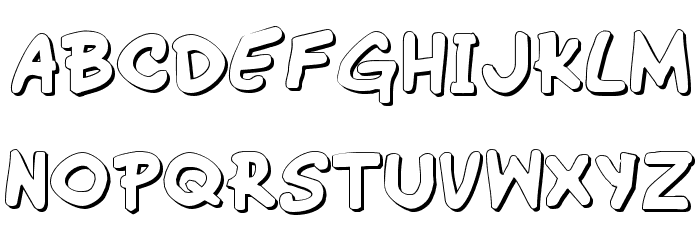 Wimp-Out 3D Font LOWERCASE