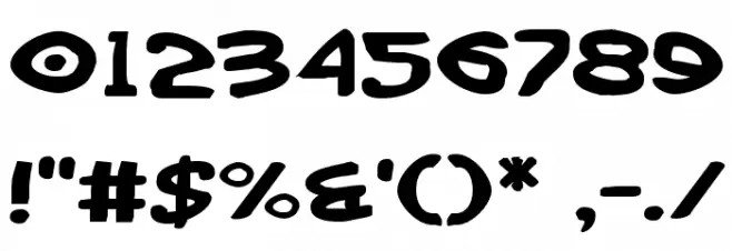 Wimp-Out Expanded Font OTHER CHARS