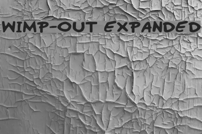 Wimp-Out Expanded Font examples