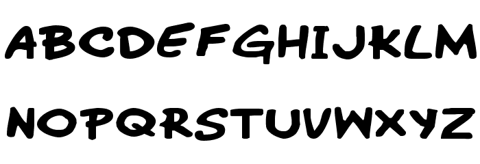Wimp-Out Expanded Schriftart Kleinbuchstaben