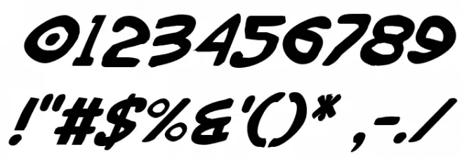 Wimp-Out Italic Font OTHER CHARS