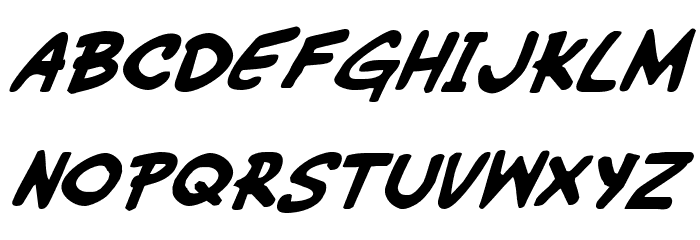 Wimp-Out Italic Font LOWERCASE