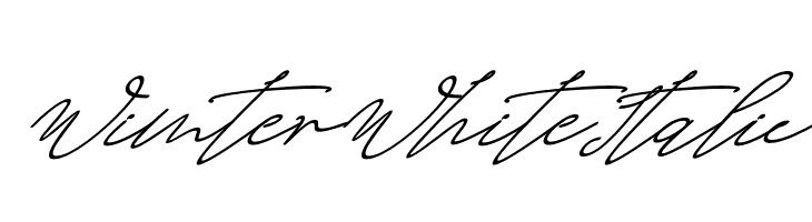 Wimter White Italic  les polices de caractères gratuit tlcharger