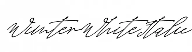 Wimter White Italic  Frei Schriftart Herunterladen