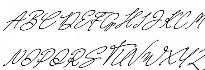 Wimter White Italic 字体 大写