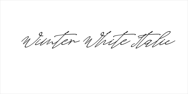 Wimter White Italic Logo