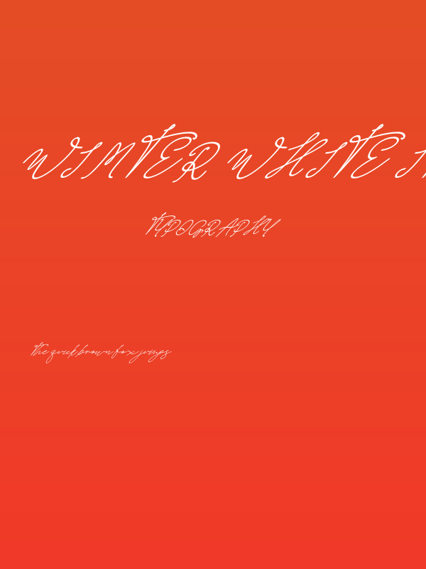 Wimter White Italic Poster