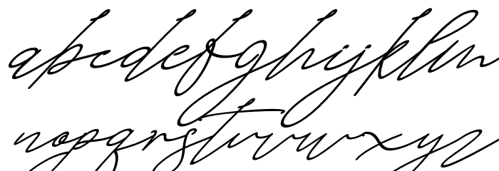 Wimter White Italic Font LOWERCASE