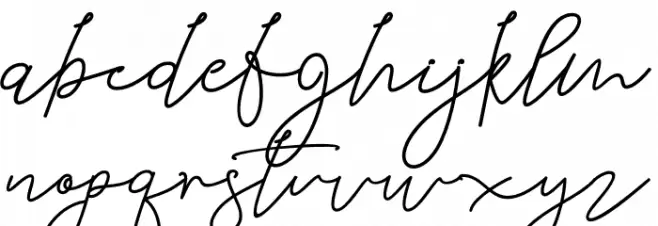 Wimter White Schriftart Kleinbuchstaben