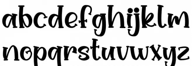 Wina Elicia Schriftart Kleinbuchstaben