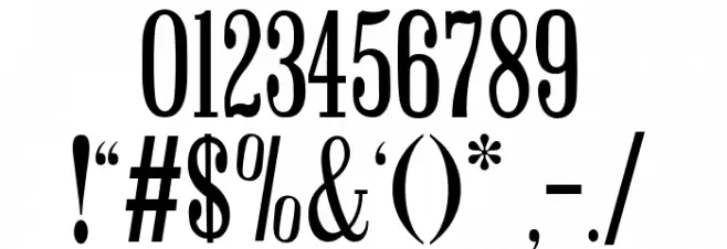 Winchester Cuts Font OTHER CHARS