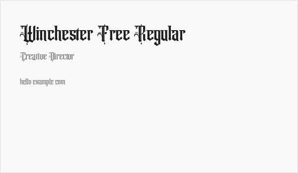 Winchester Free Regular Business Card