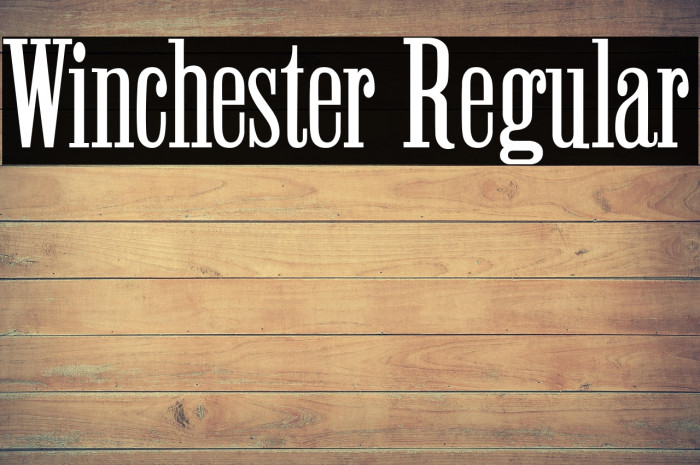 Winchester Regular Example 3