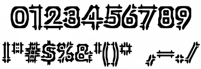 Wincing BRK Font OTHER CHARS