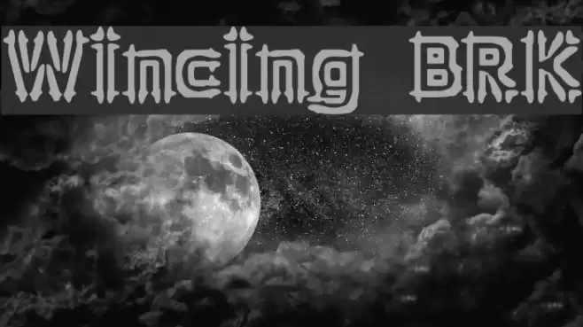 Wincing BRK Font examples