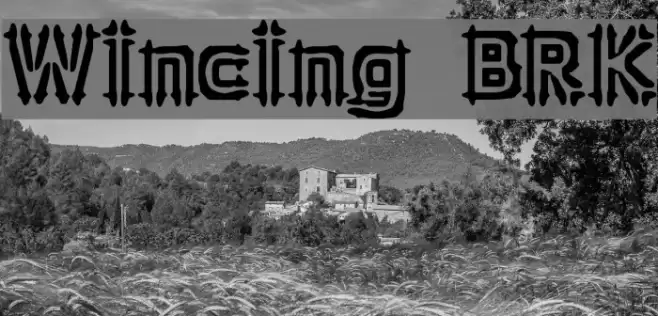 Wincing BRK Font examples