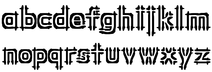 Wincing BRK Font LOWERCASE