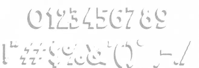 Wincosin hatch Font OTHER CHARS