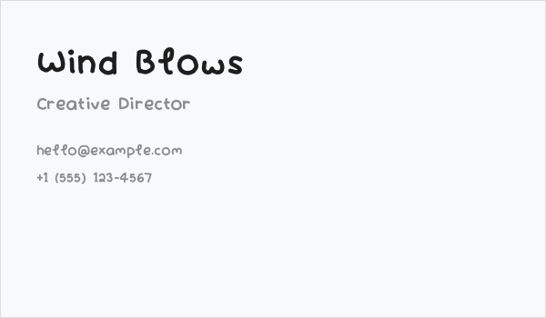 Wind Blows Business Card