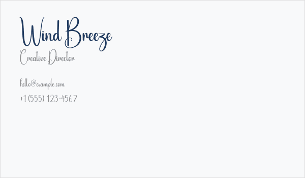 Wind Breeze Business Card