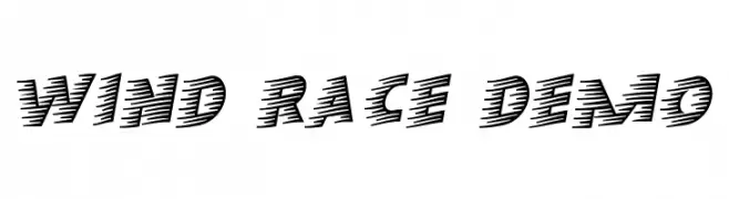 Wind Race Demo  Frei Schriftart Herunterladen