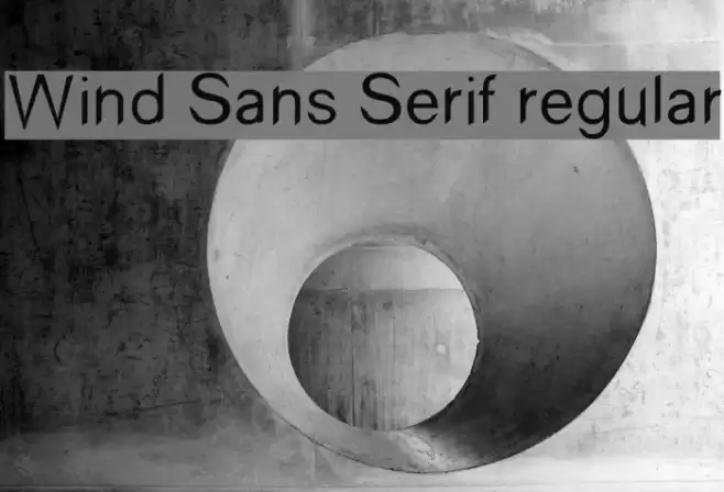 Wind Sans Serif regular Font examples