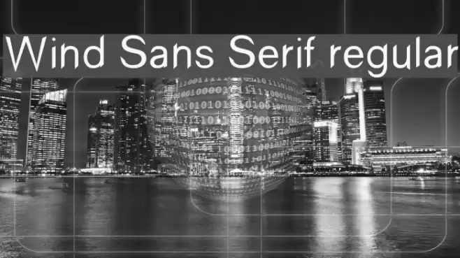 Wind Sans Serif regular Font examples