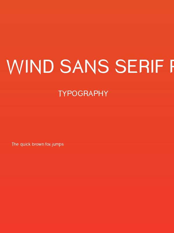 Wind Sans Serif regular Poster