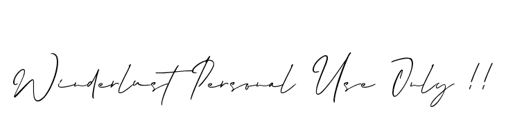 Winderlust Personal Use Only !!  フリーフォントのダウンロード