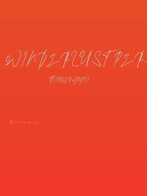 Winderlust Personal Use Only !! Poster