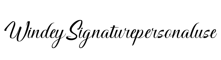 Windey Signature personal use  Frei Schriftart Herunterladen