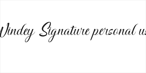 Windey Signature personal use Logo