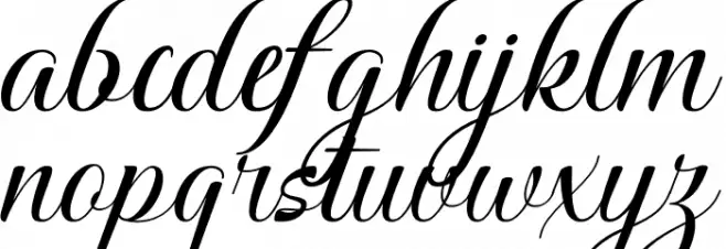 Windey Signature personal use Schriftart Kleinbuchstaben