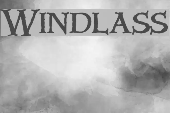 Windlass Font examples