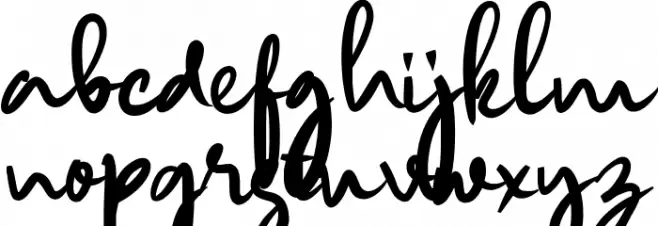 Windmill Script फ़ॉन्ट लोअरकेस