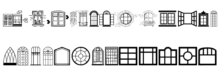 Window Font LOWERCASE