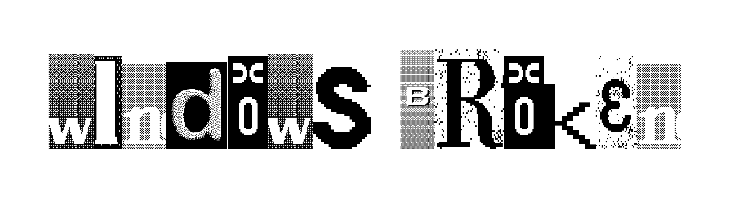 Windows Broken  Free Fonts Download