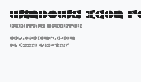 Windows Icon Font Business Card