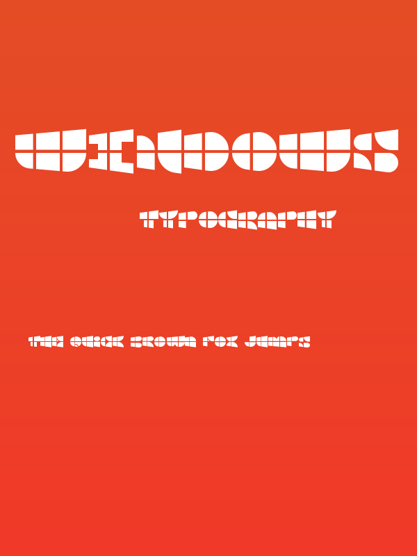 Windows Icon Font Poster