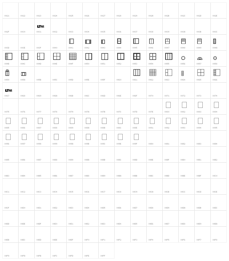 Windows LT Character Map