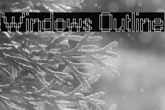 Windows Outline Schriftart examples