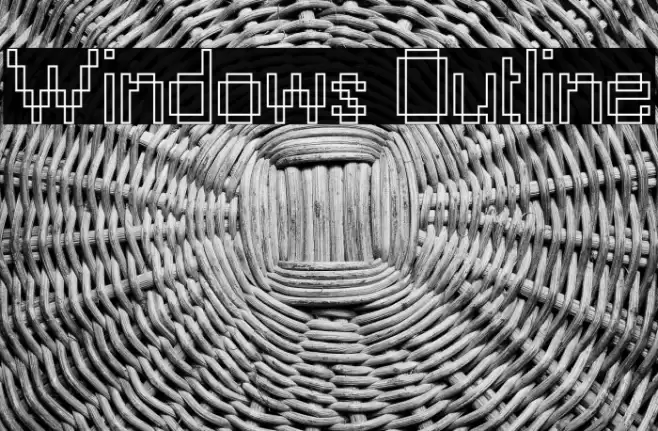 Windows Outline Schriftart examples