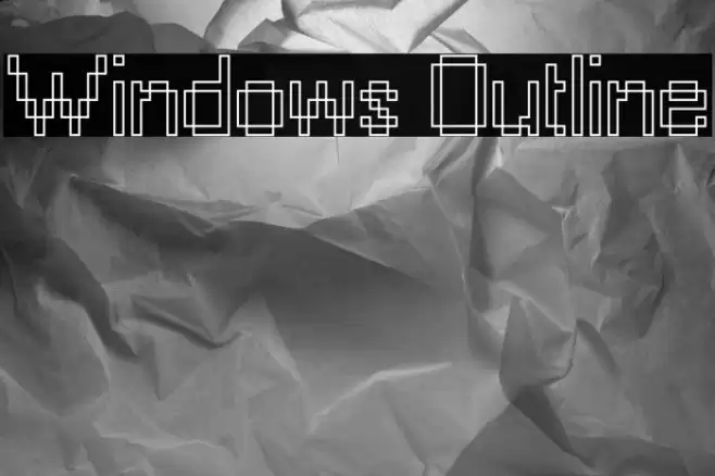 Windows Outline Schriftart examples