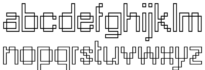 Windows Outline Font LOWERCASE