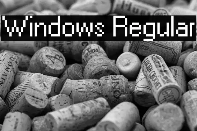 Windows Regular Font examples